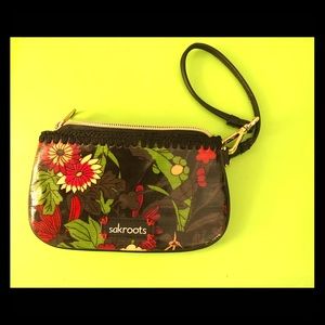 Sakroots Floral Coated Canvas Wristlet